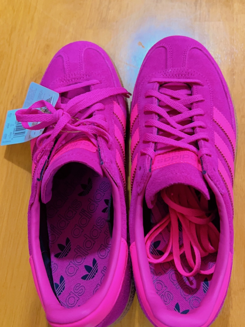 adidas sambas Spezial Suede Sneakers in Fuchsia and Neon Pink - Picture 2 of 5